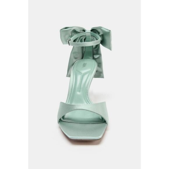 ZARA MAXI BOW HEELED SANDALS - Picture 5 of 6